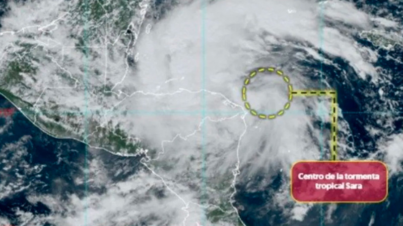 Se forma tormenta tropical 'Sara' cerca de costas mexicanas